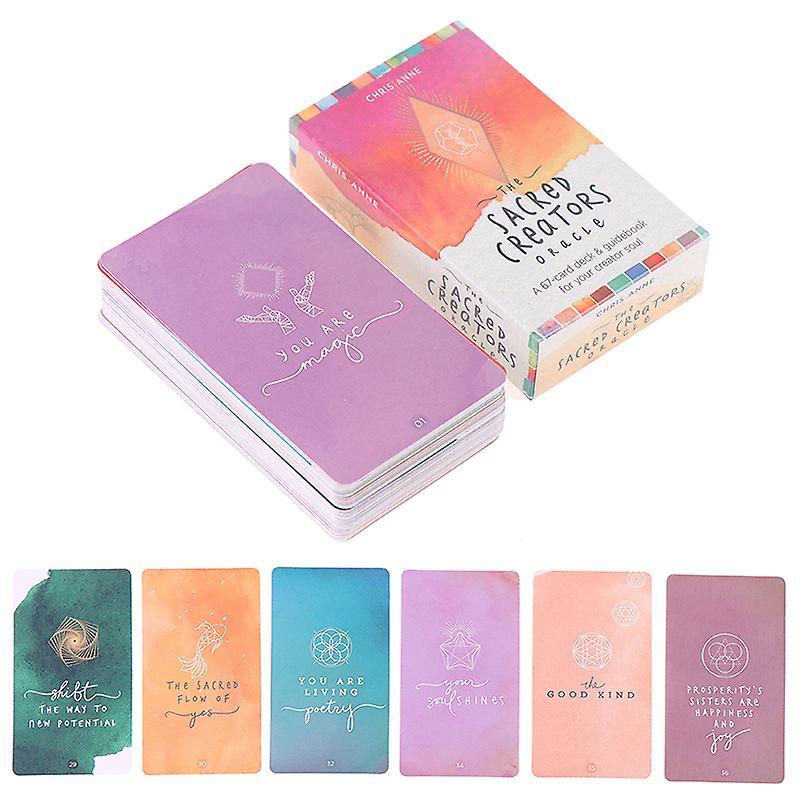 Unbrand The Sacred Creators Oracle Tarot Card Prophecy Divination Deck Party Board Game Multi-color 1Set