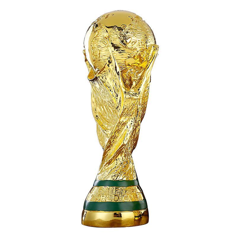 Serh Golden Resin World Football Trophy Mascot Family Decoration Football Fan Gift Office Decoration1pcs-21cm