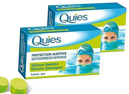 Quies Silicone Natation Swimming Earplugs - Adult - 2 Pack