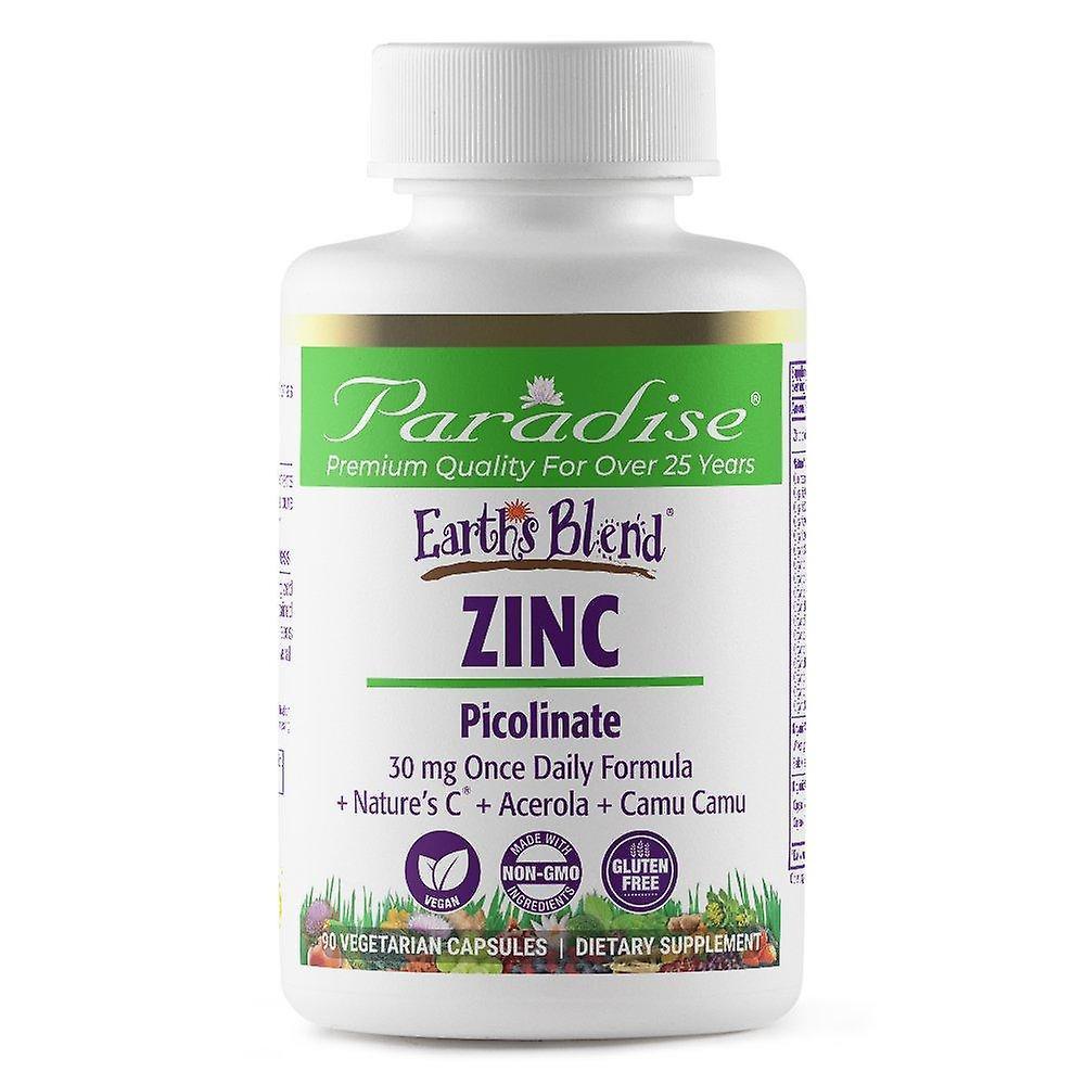 Paradise Herbs, Earth's Blend, Zinc, Picolinate, 90 Vegetarian Capsules