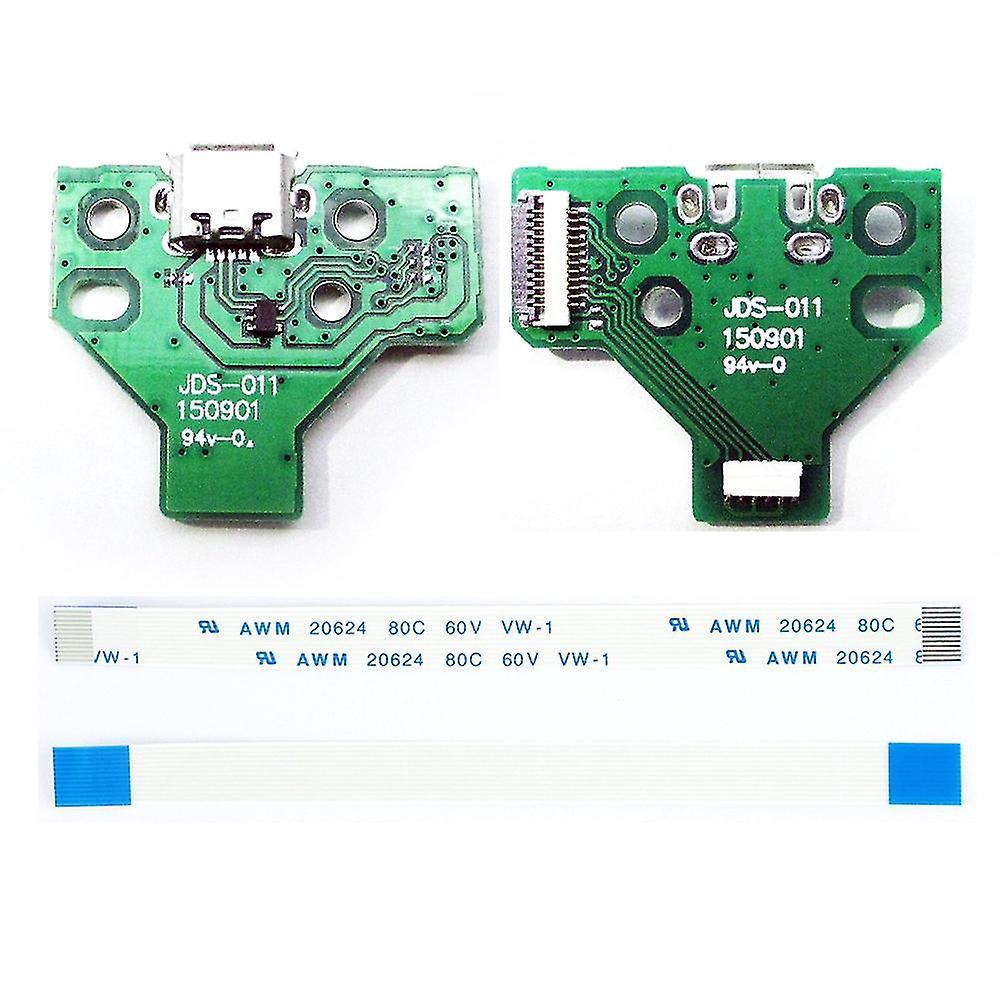 Serh 2pcs Usb Charging Port Board For Sony Ps4 Controller Jds-011 12pin Flex Cable