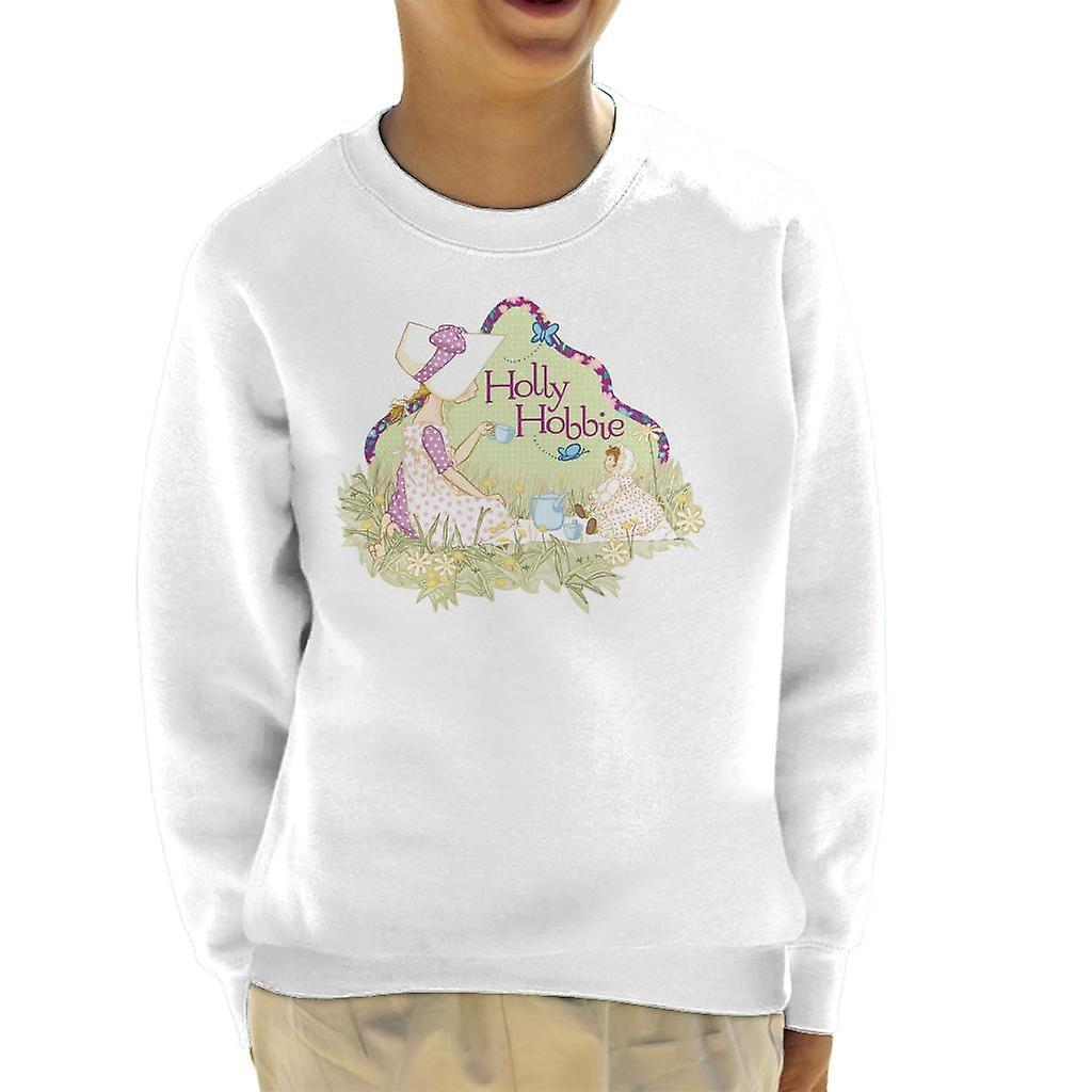 Holly Hobbie Tea Party Kid's Sweatshirt White Small (5-6 yrs)