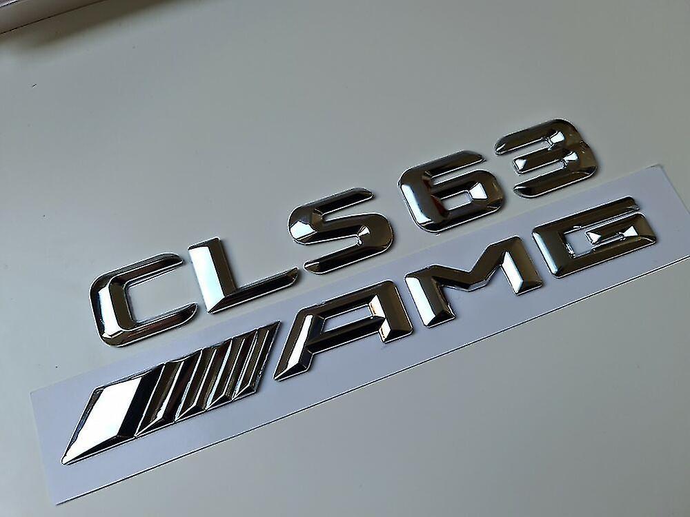 Acgiv Cls63 Amg Silver Chrome Letter Number Rear Boot Badge Emblem Cls Class Mercedes