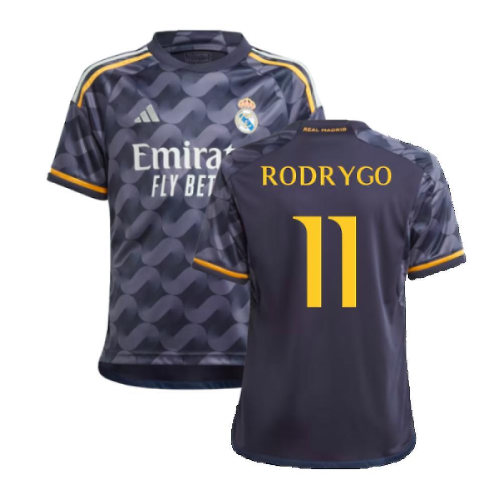 Adidas 2023-2024 Real Madrid Away Shirt (Kids) (Rodrygo 11) Navy 15/16 Years - 34-36 inch