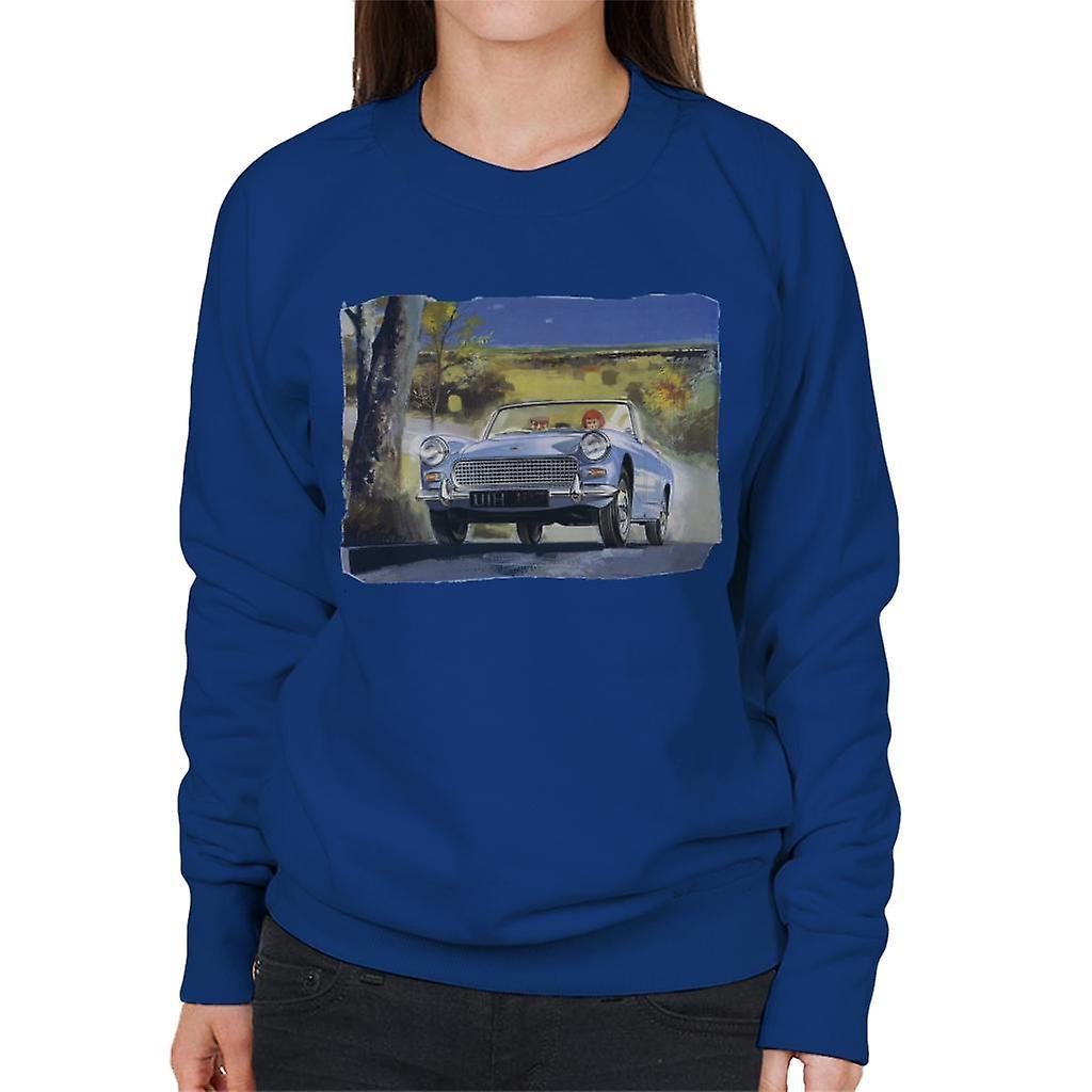 Austin Healey Countryside Background British Motor Heritage Women's Sweatshirt Royal Blue XX-Large