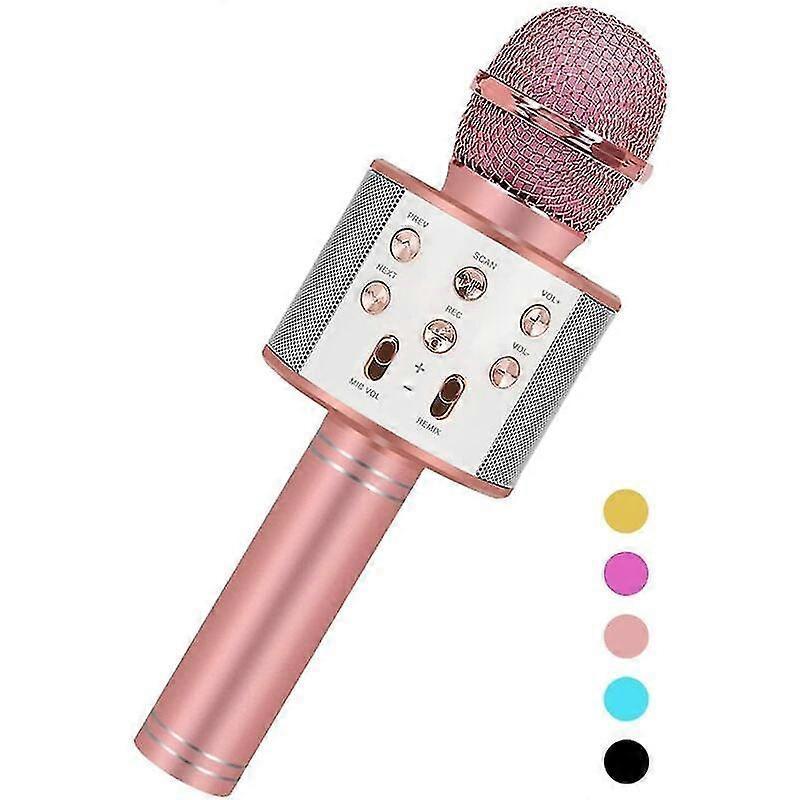 Tinor Wireless Karaoke Microphone Portable Bluetooth Karaoke Microphone For Kids Music Karaoke Toys Birthday Gifts For Boys Girls - Pink