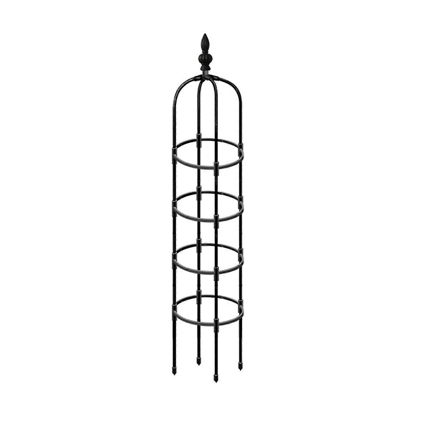 Lertenys Garden Plants Support Obelisk Trellis Climbing Black Metal Frame Rose Vine Stand 180cm