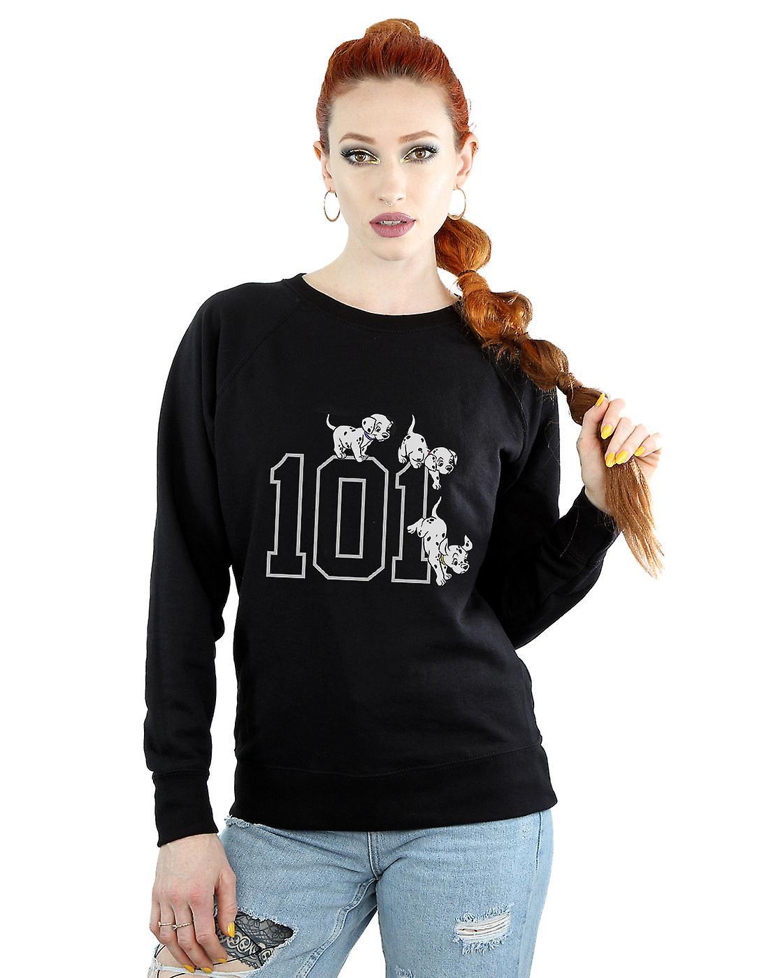 Disney Women's 101 Doggies Sweatshirt Black XX-Large