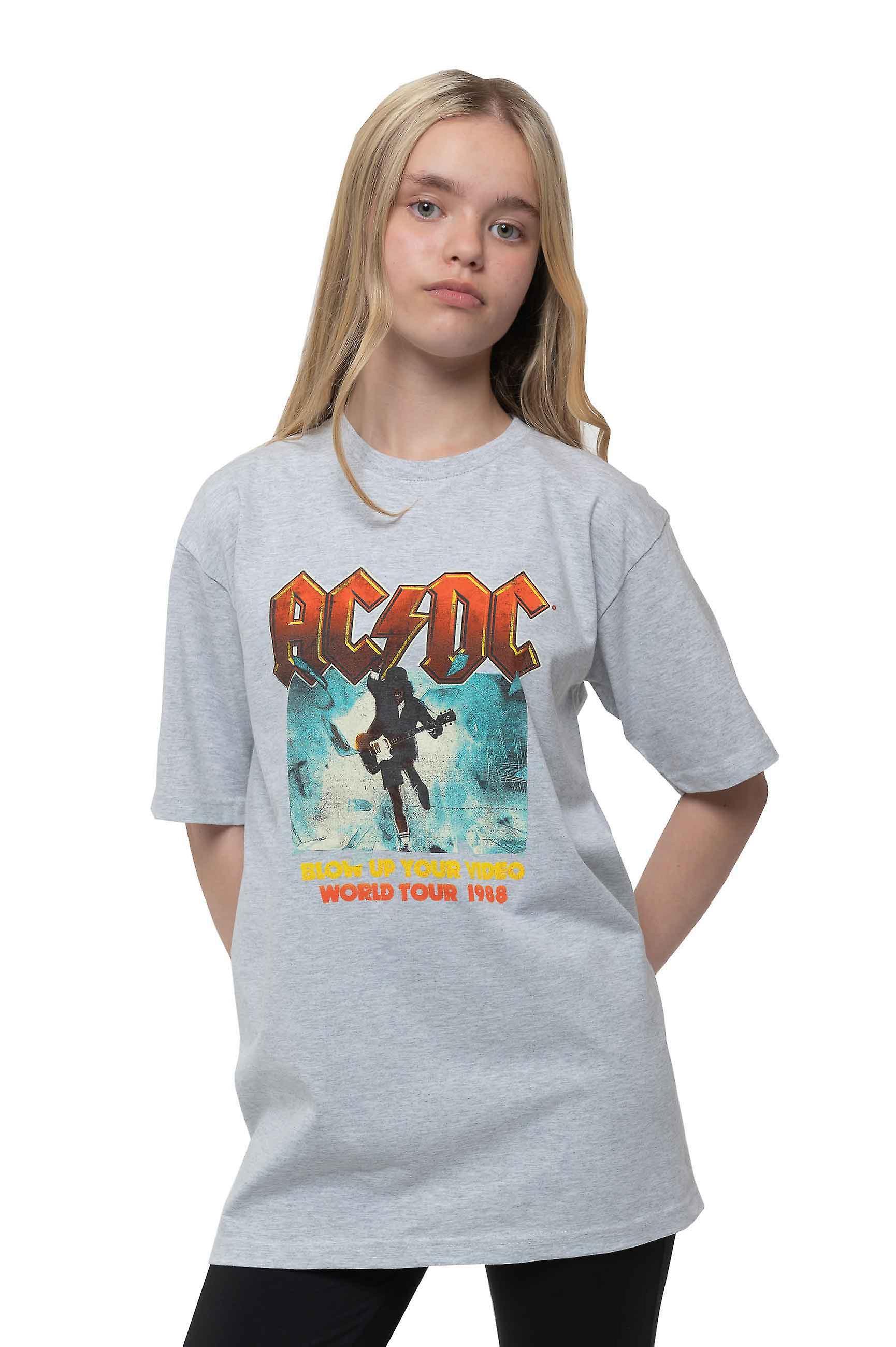 AC/DC Kids Blow Up Your Video T Shirt Heather Grey X-Small (3/4 Yrs)