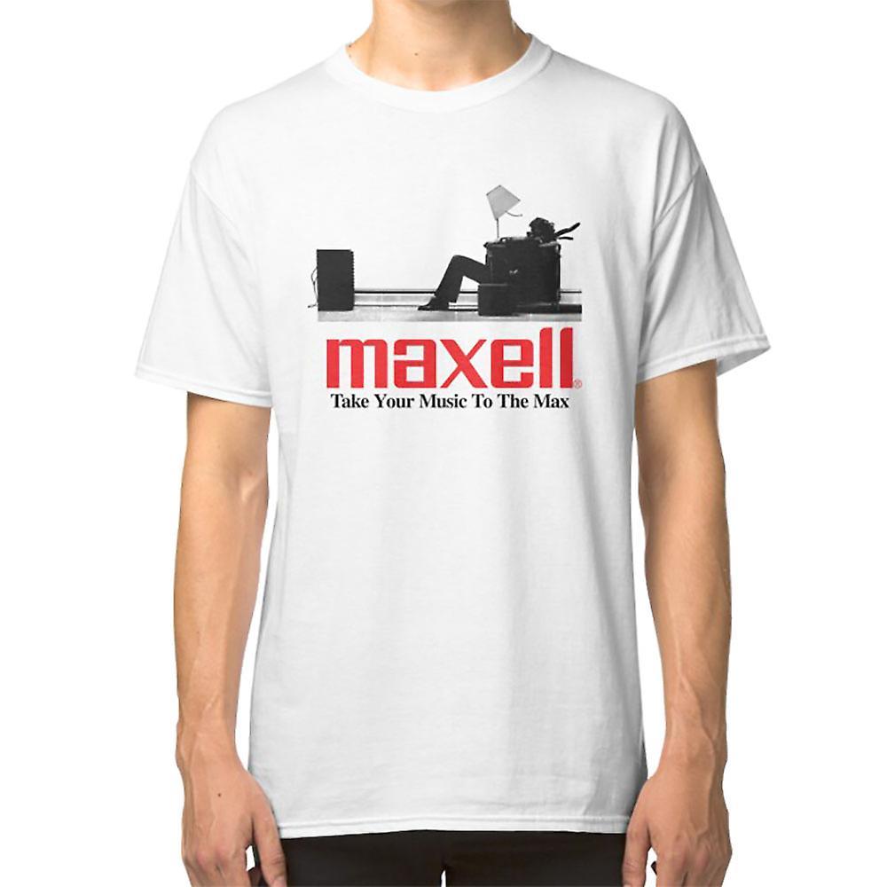 RockShark MAXELL THE TAPE THAT DELIVERS VINTAGE SHIRT T-shirt white M