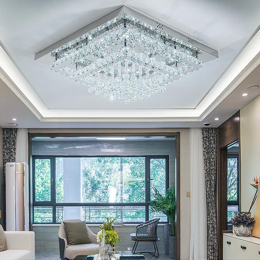 Living And Home Livingandhome 2-Levels Crystal Ceiling Light LED Chandelier Lamp , 60x60cm