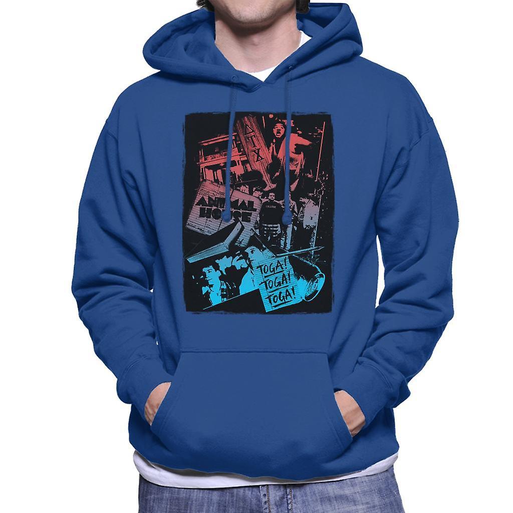 Animal House Montage Men's Hooded Sweatshirt Royal Blue XX-Large