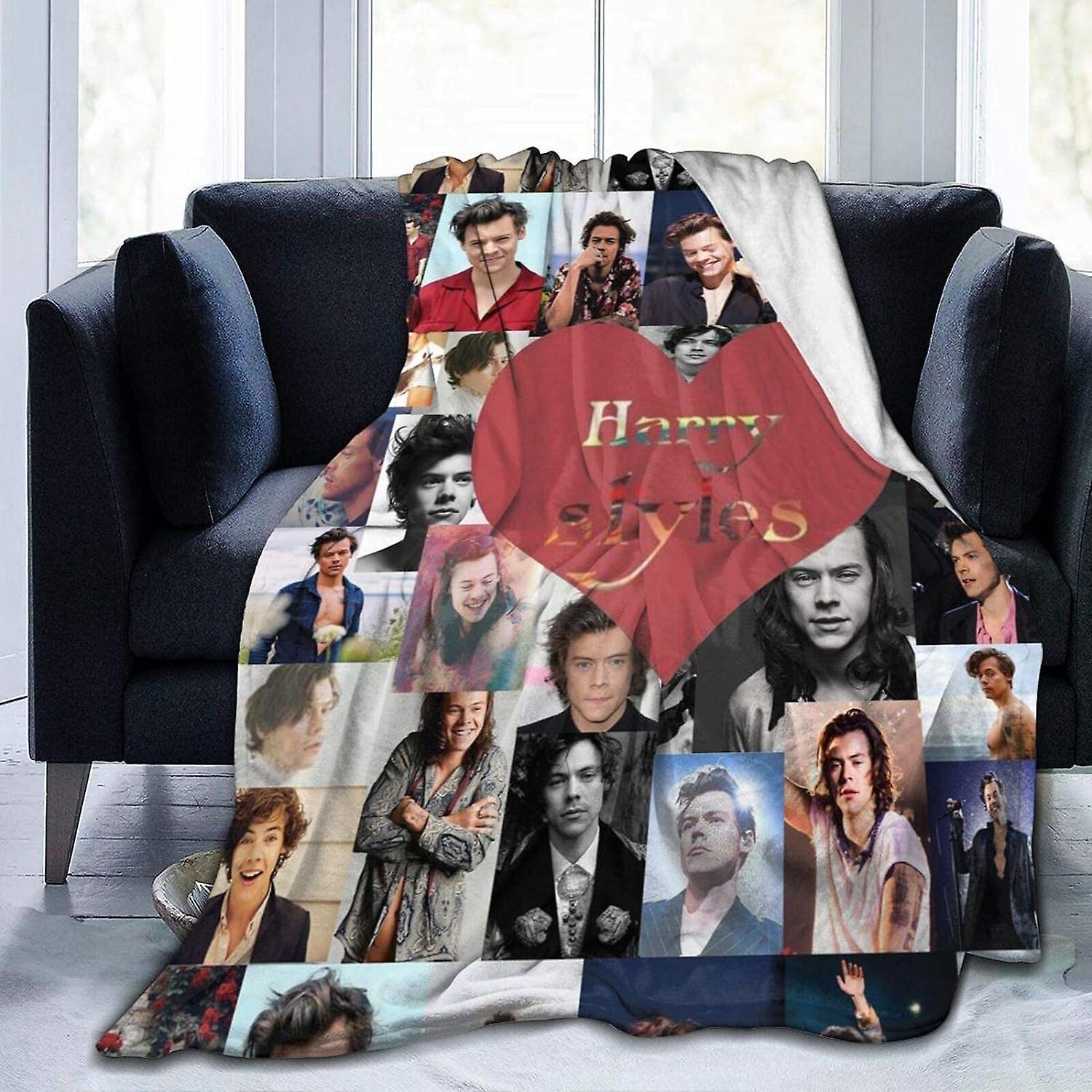 Kerota HarryStyles Blanket Flannel Throw Blanket Ultra Soft Micro Fleece Blankets Bed Couch Living Room 50x40in 125x100cm