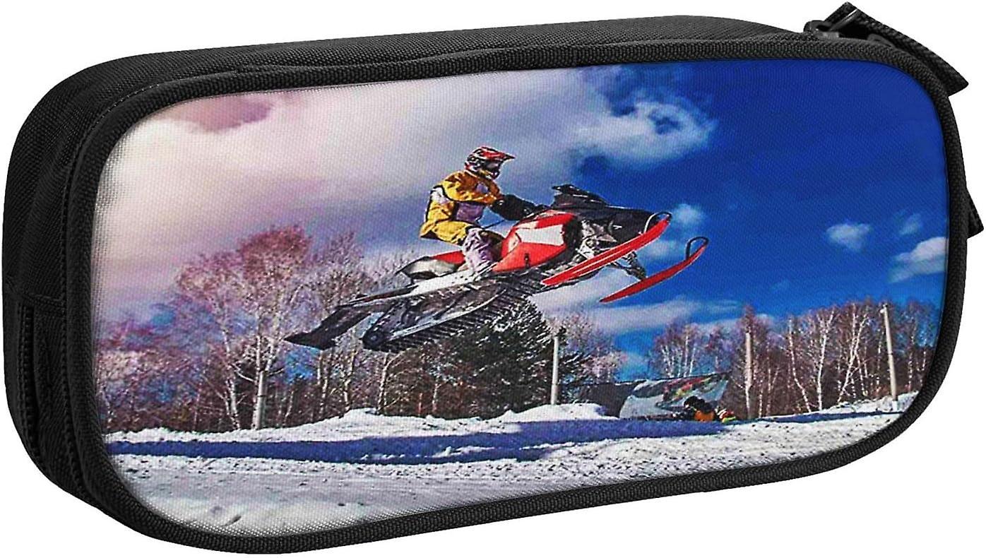 Kerota Pencil Case Snowmobile Stunt Large Capacity Pencil Bag Pen Case Pouch Desk Organizer For Boys Girls Kids Childrens School Students Office Su..