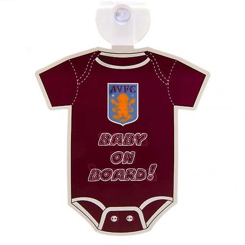 Aston Villa FC Baby On Board Crest Sign Claret Red/White One Size