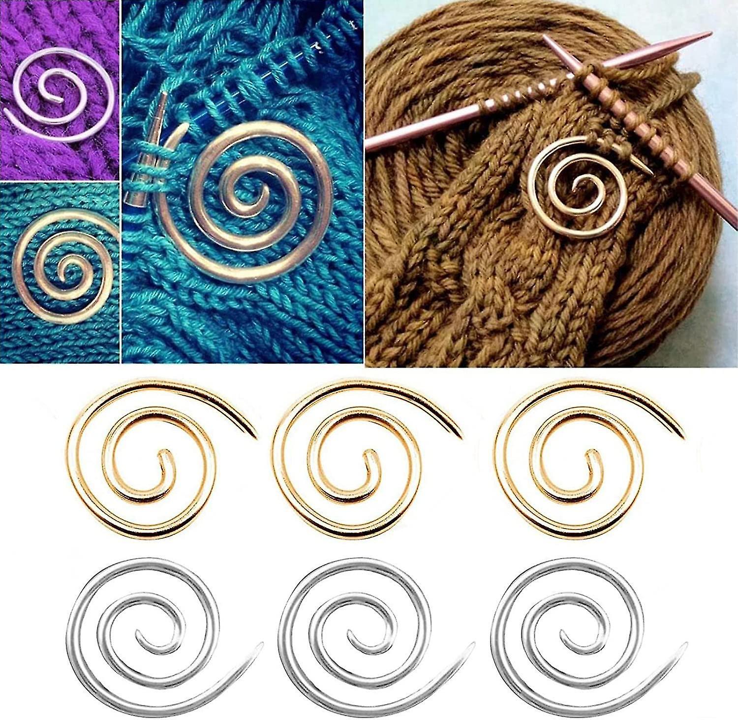 Tianzun 10pcs Cable Needle Shawl Pin Spiral Cable Knitting Needle Bent Tapestry Needles For Yarns Knitting Mini Spiral Cable Needle Stitch Holders ...