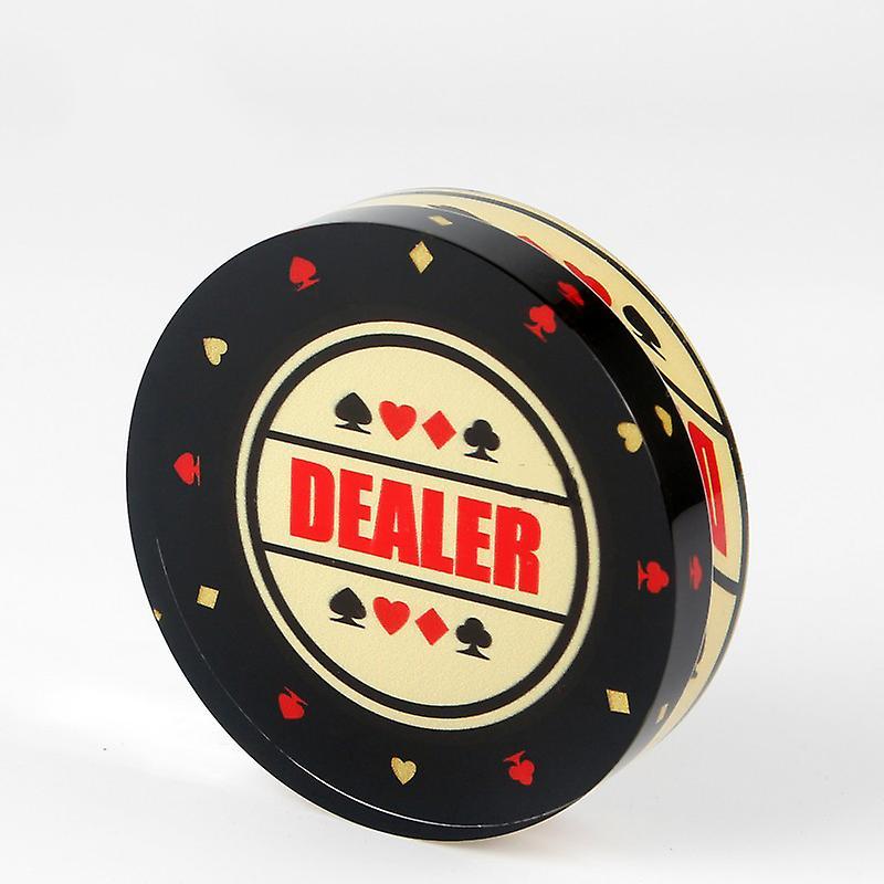 Dinoply Big 8cm Diameter Dealer Button For Poker Card Casino Game Accessory Quality Professional Crystal Dealer Chips Gambling Card Game yellow