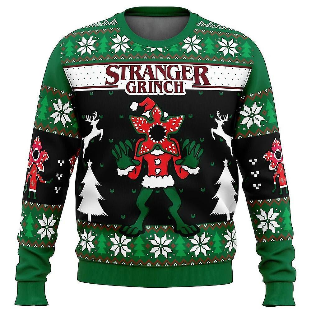 DUqi Stranger Things Ugly Christmas Sweater Christmas Sweater Gift Santa Claus Pullover Men 3d Sweatshirt And Top Autumn And Winter C 1 M