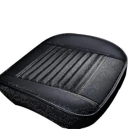 Suersist Car Front Seat Cover Breathable Leather Cushion Chair Mat Pad Protector Black