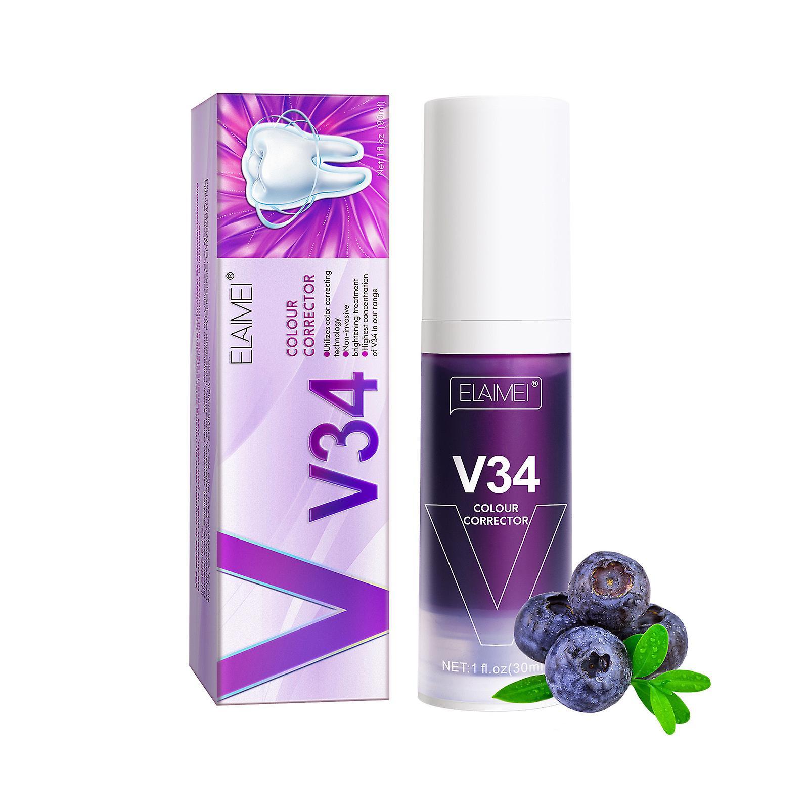 Shency Nordic Clearance V34 Whitening Toothpaste Repairs Teeth Improves Sensitive Teeth Whitening Toothpaste Purple