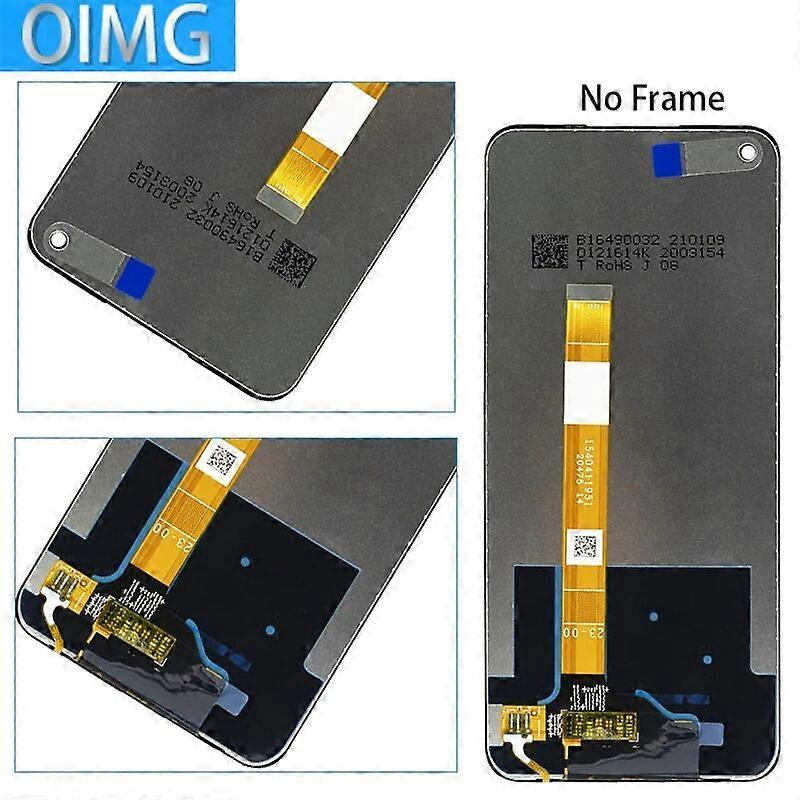 Redkid 6.5" For Oppo A74 5G Origina LCD Display With Frame Touch Screen Digitizer Assembly CPH2197 CPH2263 Black No Frame