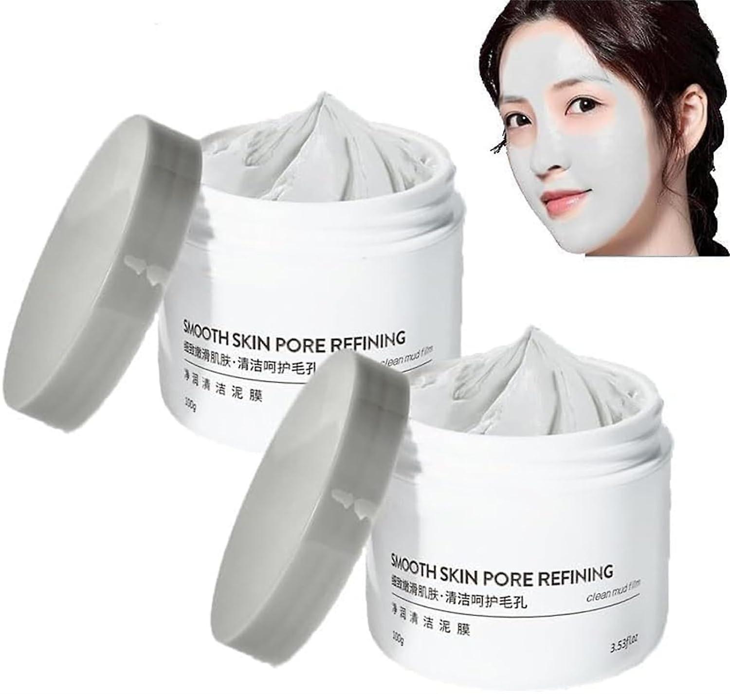 Frusde 2023 New Cleaning Mud Mask, Smooth Skin Pore Refing Mask, Clean Mud Film Deep Pore Remover For Dull Complexion Enlarged Pore Reducer 2pcs