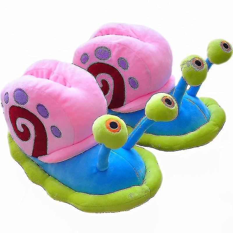 Sszfv Cartoon Anime Series Gary The Snail Bag Heel Cotton Shoes Soft Cute Plush Baby Girls Holiday Gift Styles 1 XXL 43-44