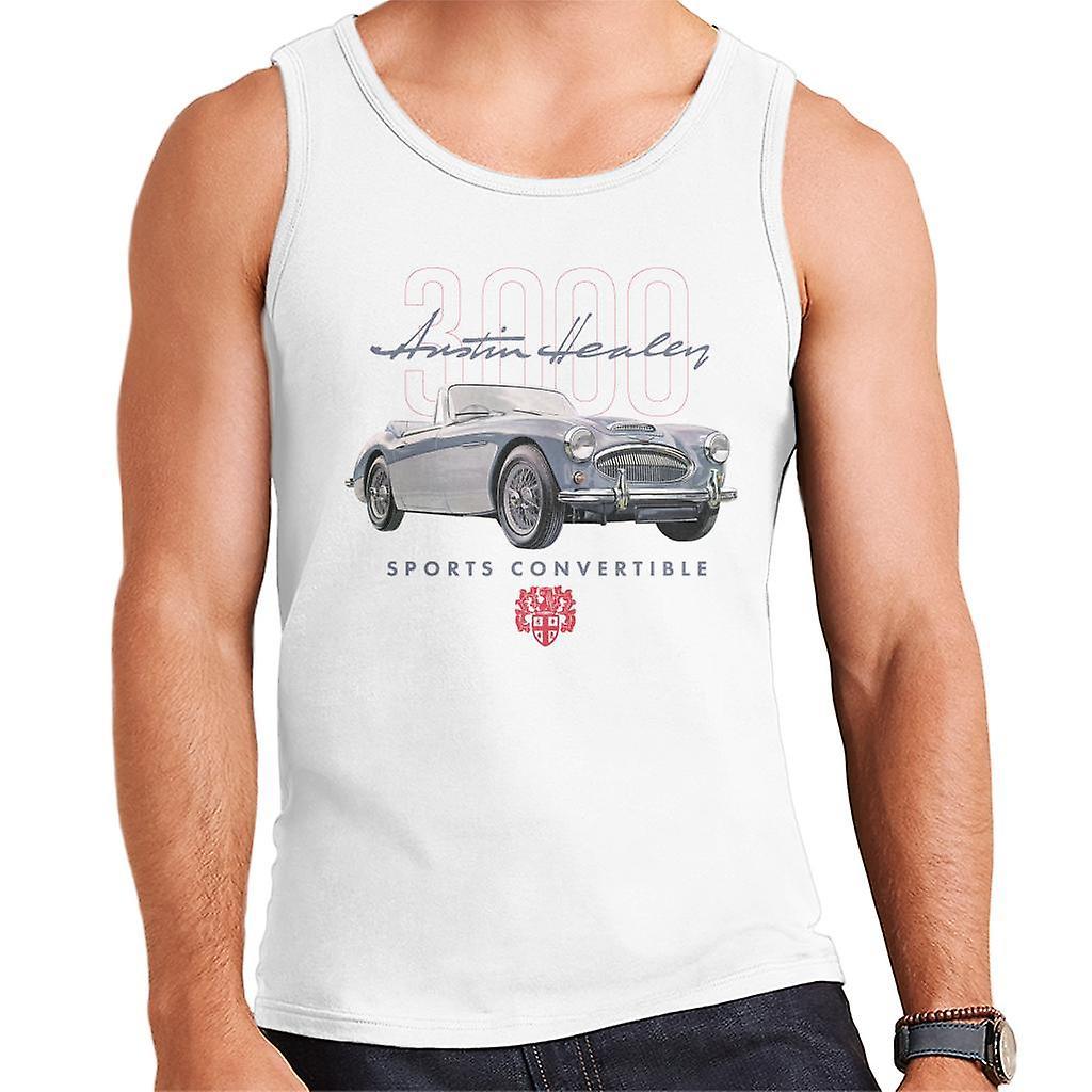 Austin Healey 3000 Convertible British Motor Heritage Men's Vest White Medium