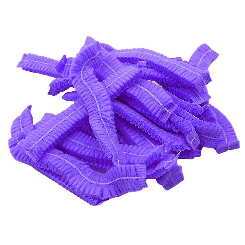 Guangzhou Yunlan Trading Co., 100pcs/Pack Disposable Hair Head Covers Net Bouffant Dustproof Anti Dust Caps Breathable Shower Bath purple