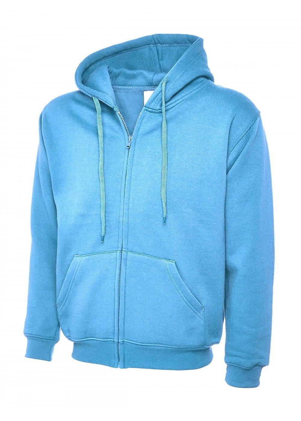 Men's Uneek Adult Classic Full Zip Hooded Sweatshirt UC504 Sky 3xl