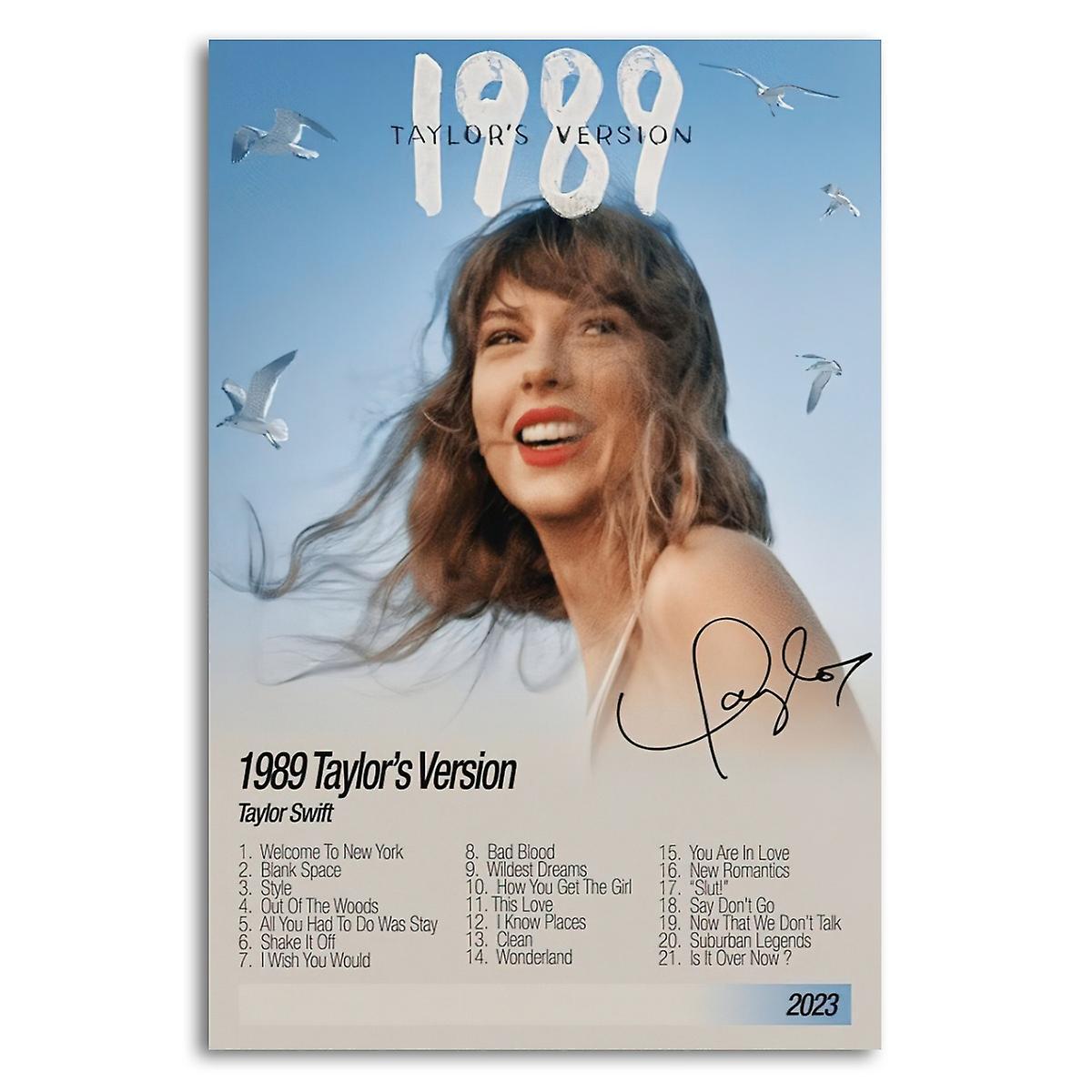 Gamurry Taylor Swift 1989 ( taylor's version) Poster Home Decor Music Poster Pop Female Singer Album Poster Wall Art Gifts Bedroom Office Room Livi...