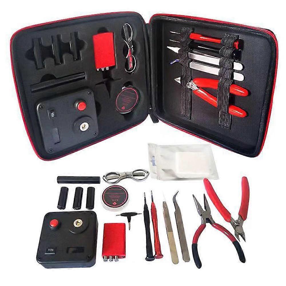 Redkid Coil Jig Master V2 V3 Tool Kit Coil Rolling Ceramic Tweezers Heat Wire Pliers 521 Mini Tab Device Rebuild DIY Tools Master V3