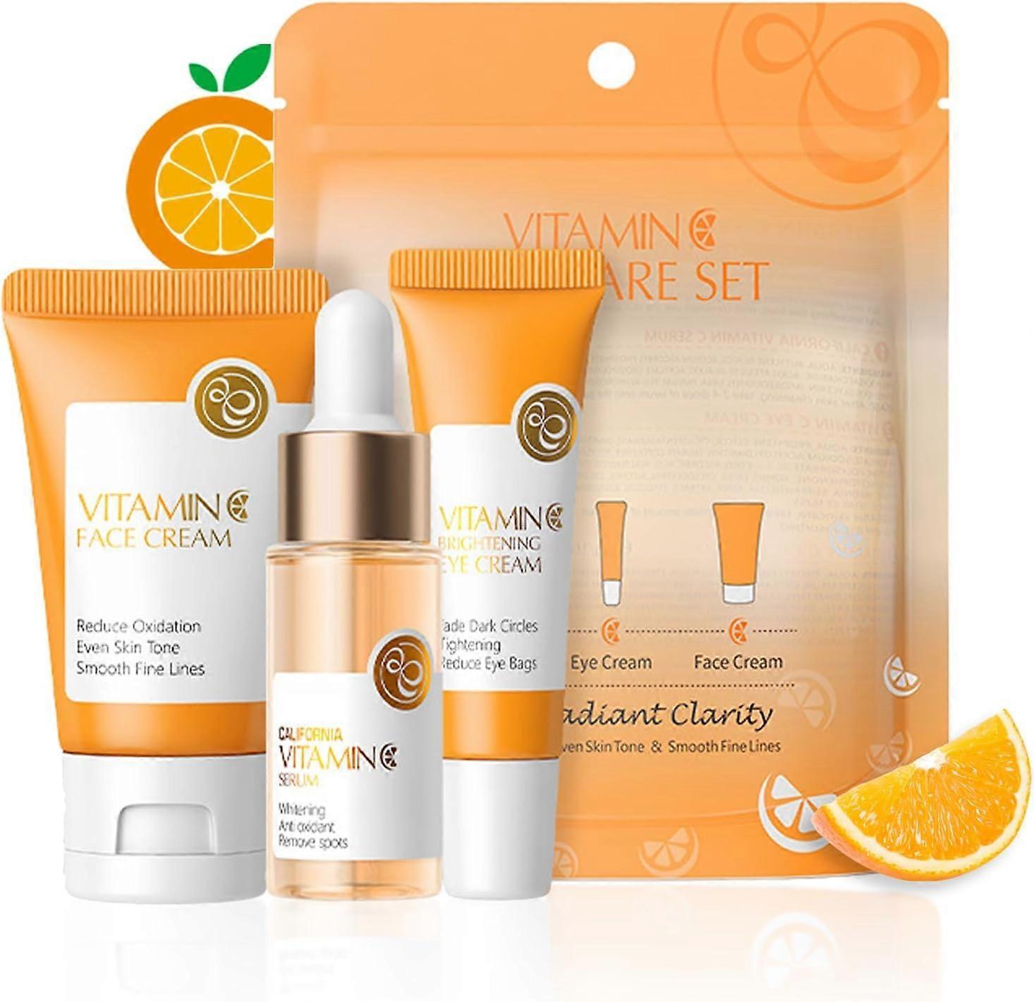 Unbrand Skincare Set Gifts for Teenagers Girls, Vitamin C Skin Care Set Travel Size Skin Care Set Hydrating Skin Reduce Wrinkles