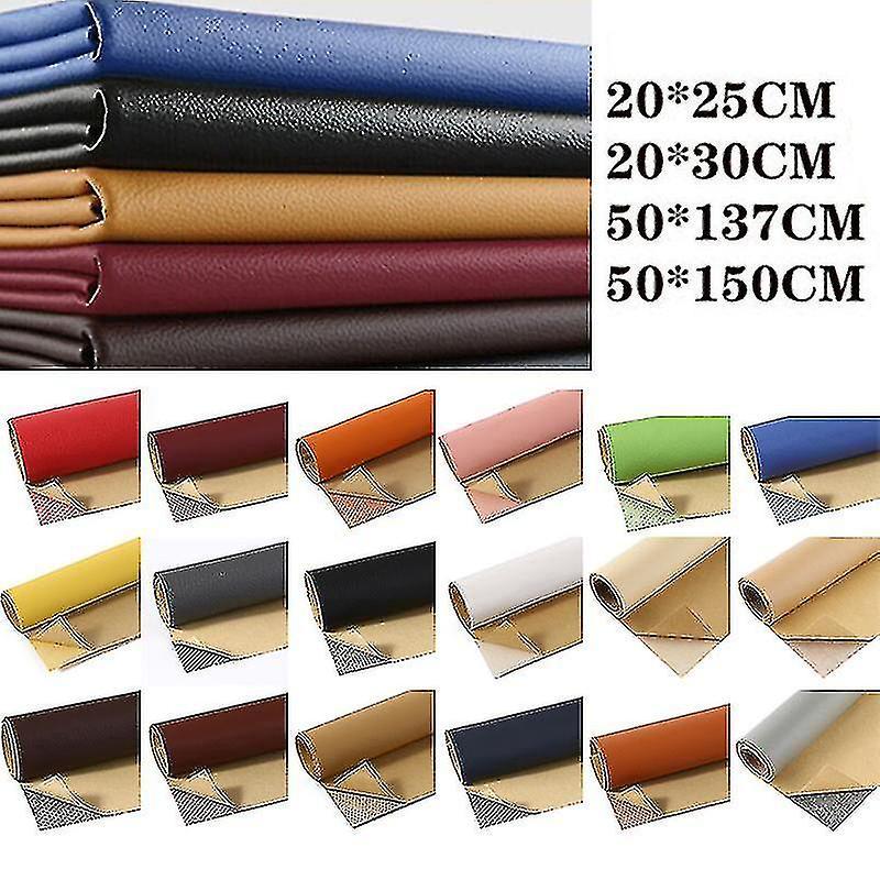 Yuntianzun Self Adhesive Leather Repair Patch Couch Sofa Car Seat Chair Renovation Sticker Red 50x137cm