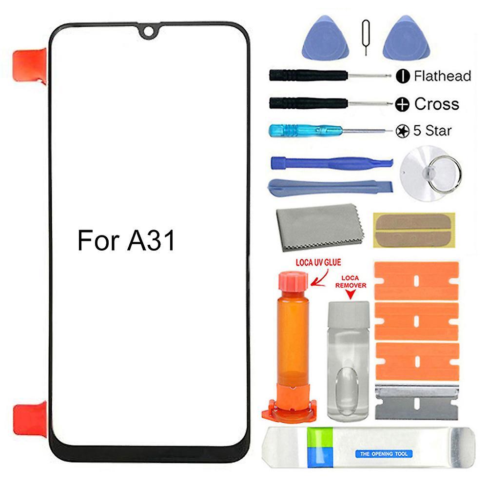 Hesroicy Phone Front Glass Screen Replacement Kit Tools for Samsung Galaxy A21/A31/A41 for Galaxy A31