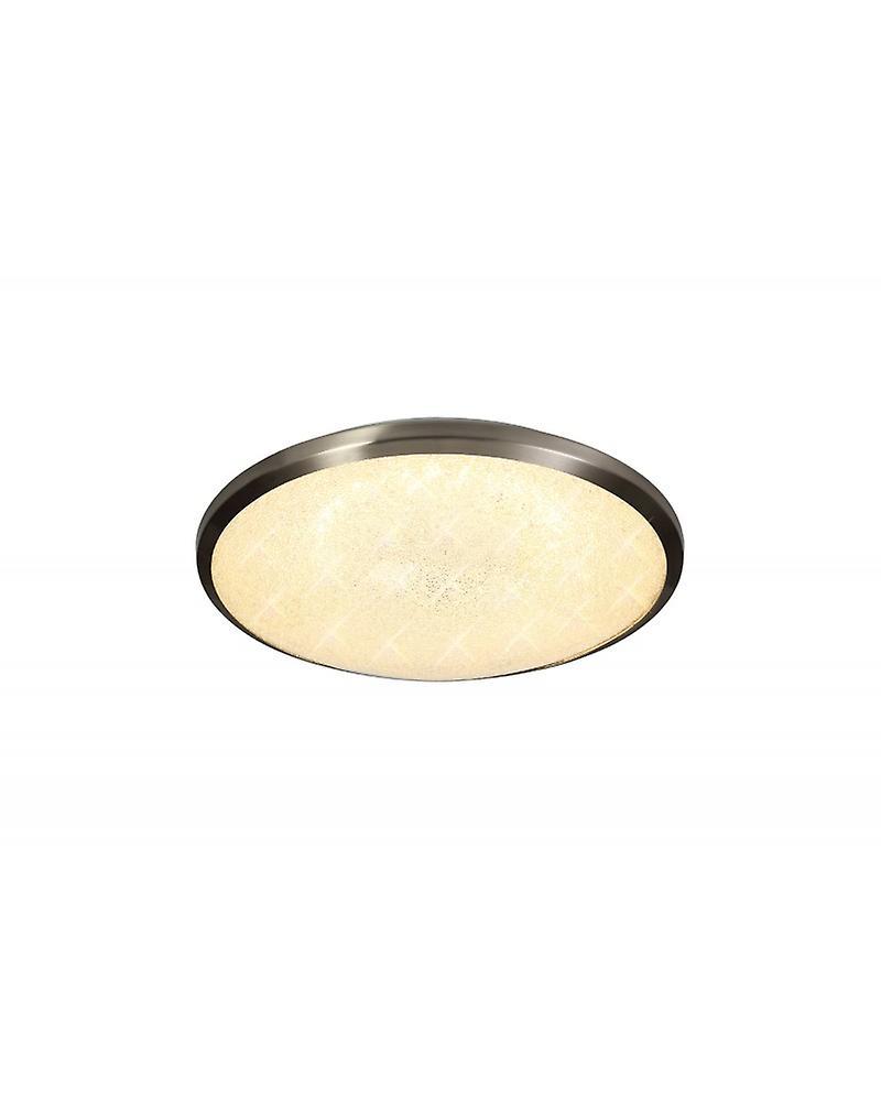 Volani Tabitha Ceiling, 36cm 18w Led, 3000k, 1044lm, Ip44, Satin Nickel/crystaline, 3yrs Warranty