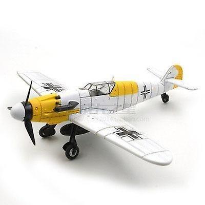 Slowmoose 4d Diy, Fighter Assemble Blocks- Building Military Airplane BF109 White