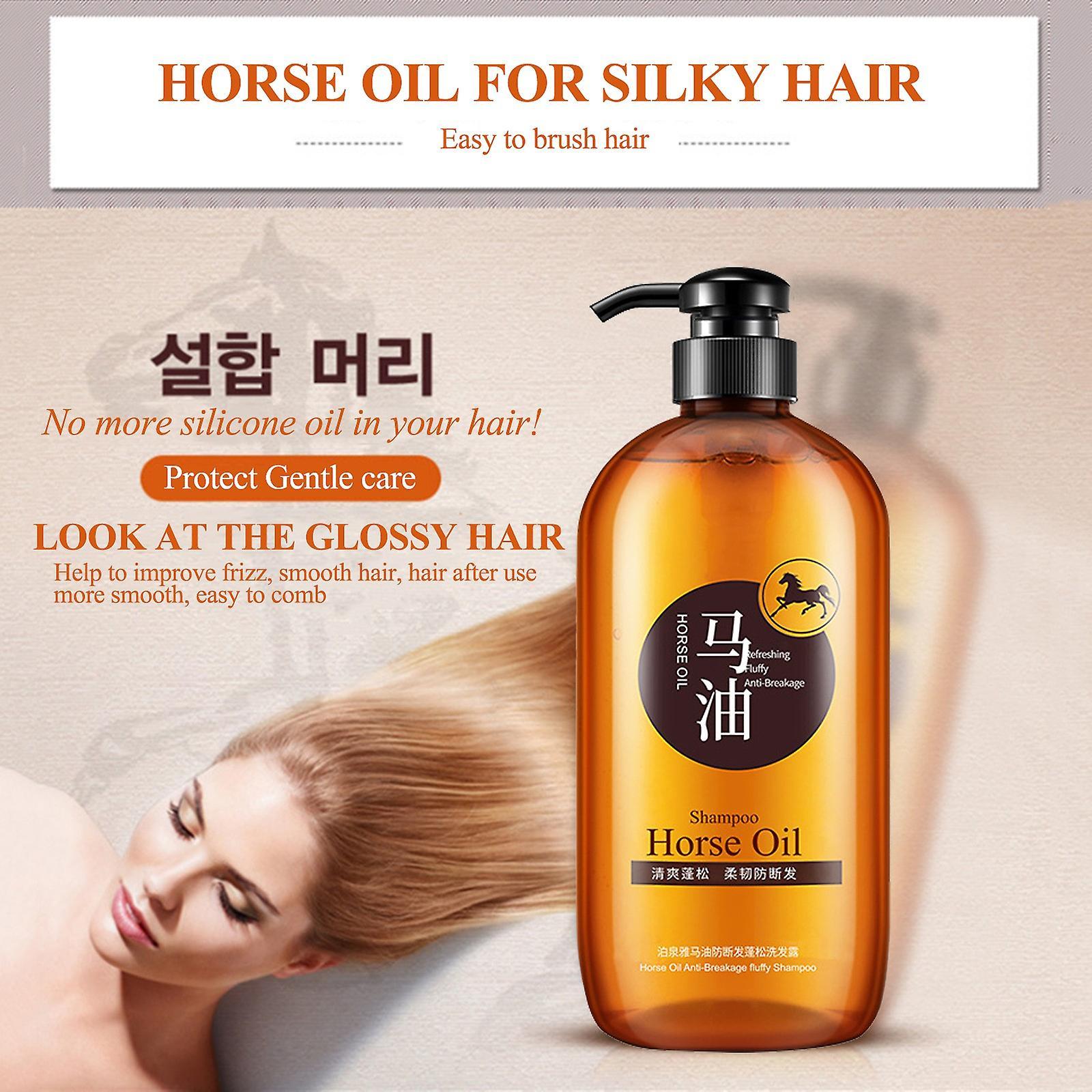 Congjing Horse Oil Nourishing Shampoo-No.1,Horse Oil Supple Moisturizing Shampoo, Japanese Horse Oil Shampoo, Japan PurenesHorse Oil, Ginseng Extra...