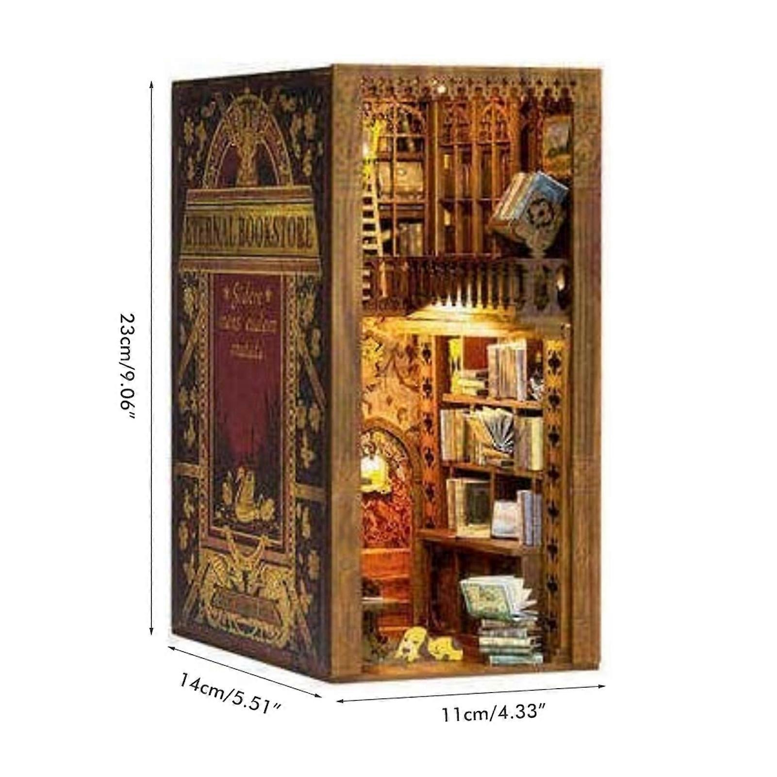 Aespa DIY Book Nook Kit 3D Wooden Book Model Puzzle Building Kit Bookshelf Insert Decor Home Table Ornament