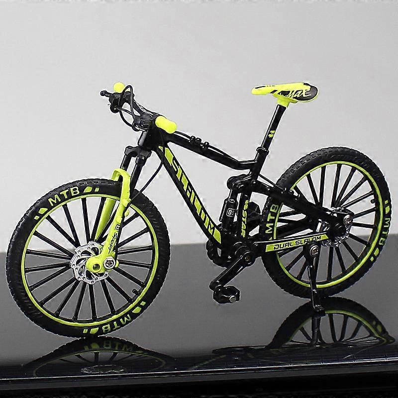 Quikhome 1:10 downhill mountain bike alloy bicycle metal toy model collection Green Black