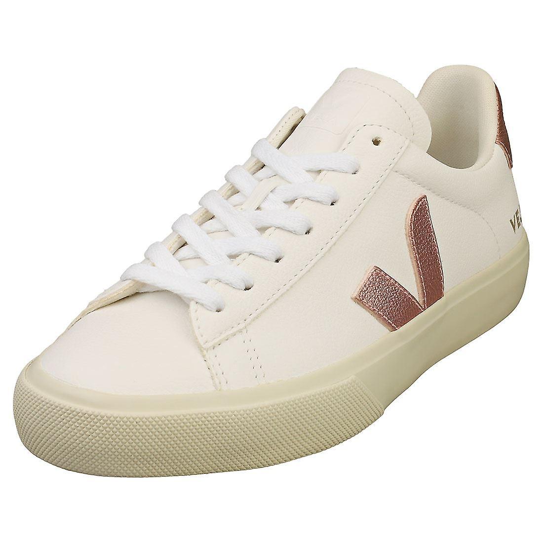 VEJA Campo Chromefree Womens Casual Trainers in White Nacre 8 UK