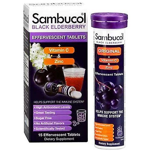 Sambucol Black Elderberry Formula Plus Vitamin C, 15 Count (Pack of 1)