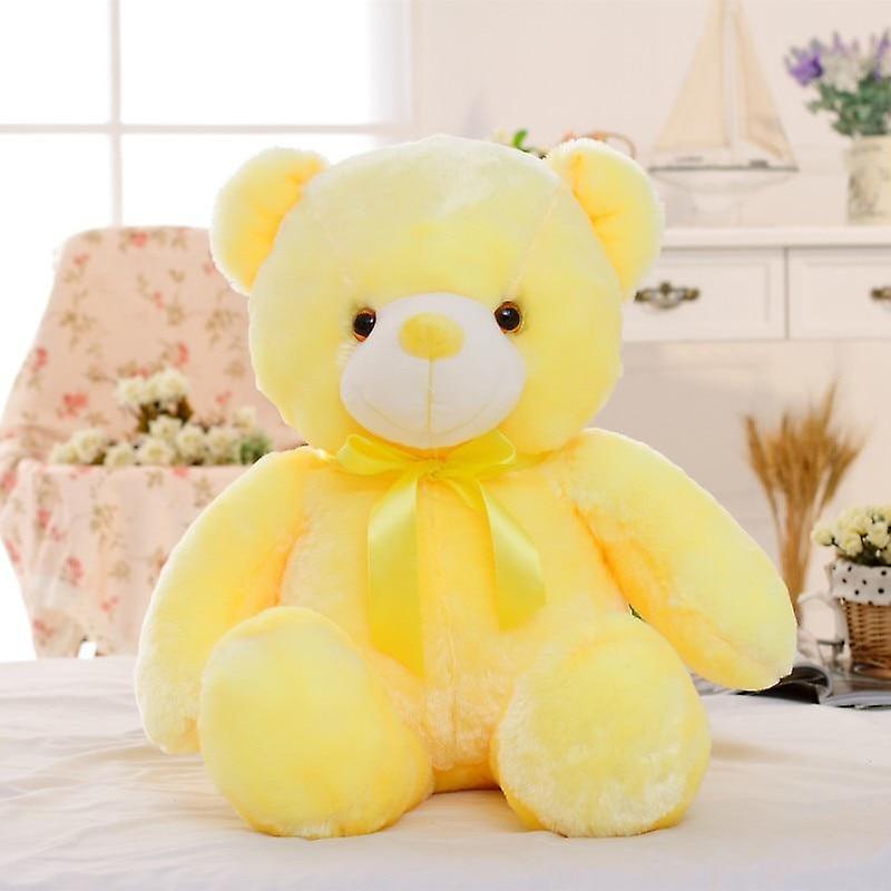 Slowmoose Luminous 30/50/80cm Creative Light Up Led Teddy Bear Stuffed Plush Toy 50cm Yellow LED