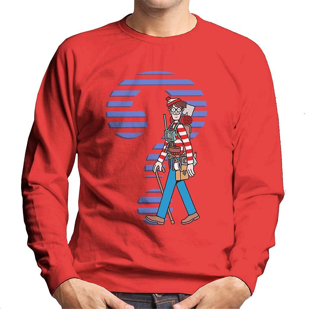 Wheres Wally Where's Wally Question Mark Men's Sweatshirt Red Small