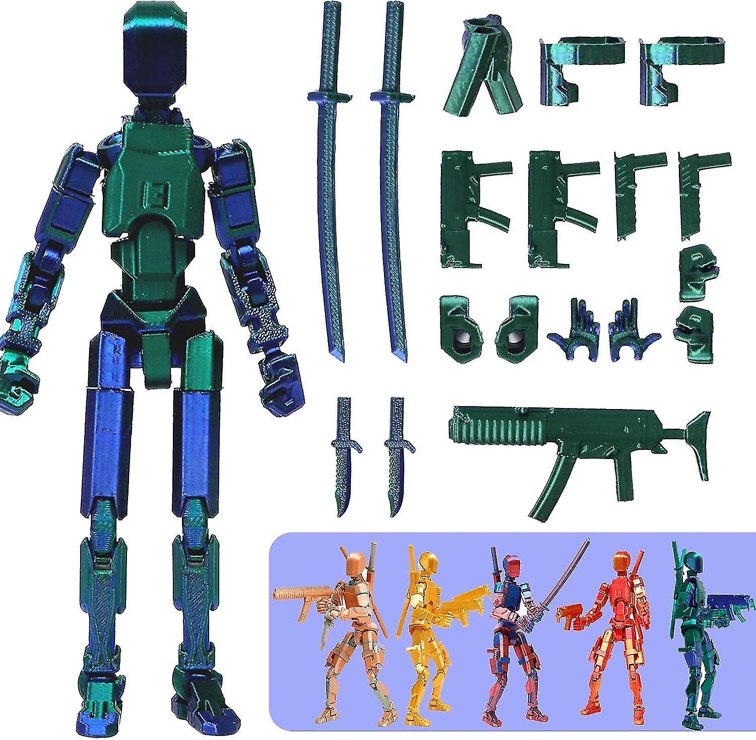 Winov T13 Action Figure, Titan 13 Action Figure 3D Titans Figure, 3D Printed Action Figure Nova 13 Action Figure, Multi-Articular Action Figures Bl...