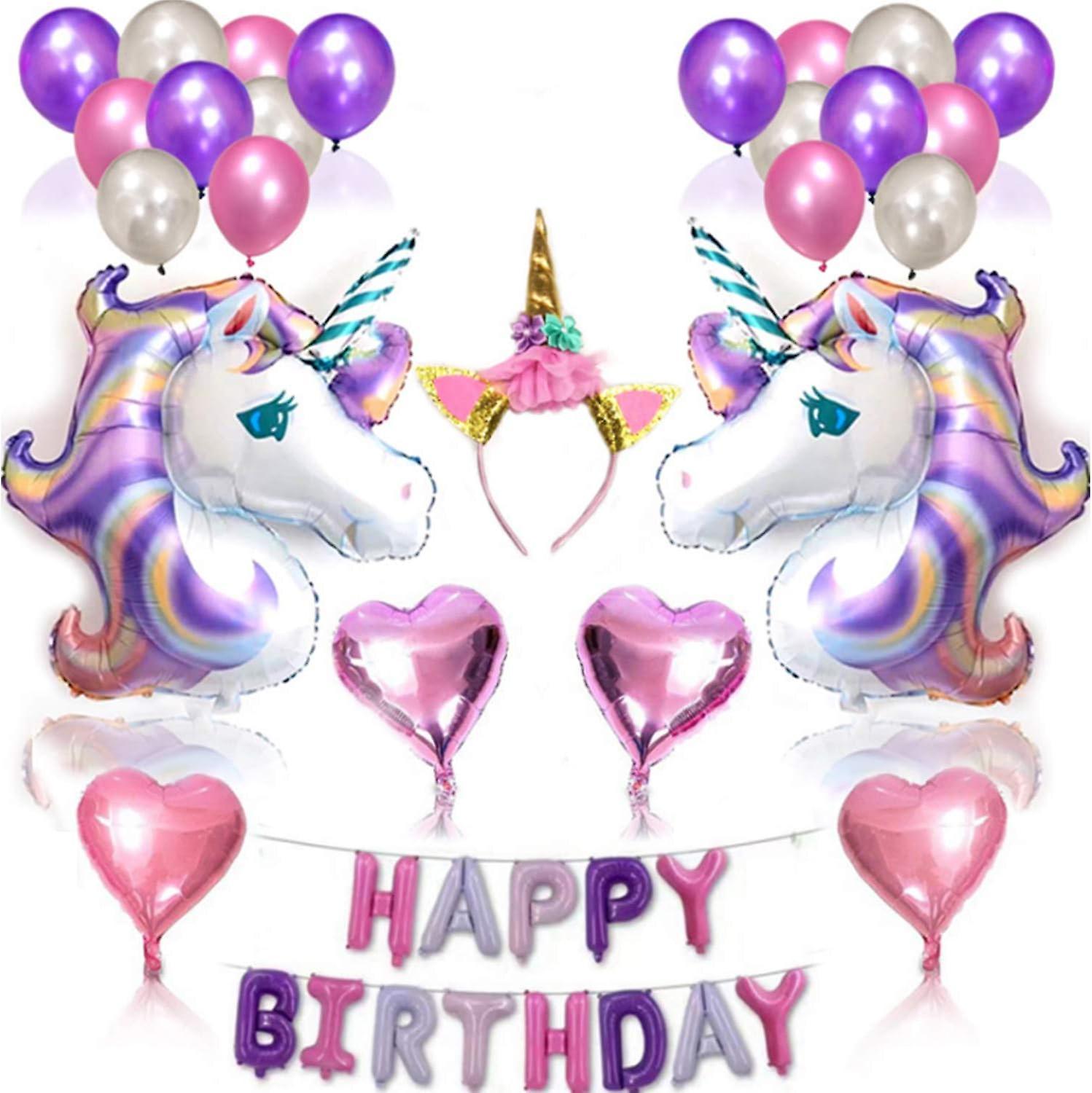 Ubiuo Unicorn Balloons 38pcs Unicorn Party Decoration Unicorn Birthday Decoration Unicorn Birthday Party Decoration Birthday Balloon Set