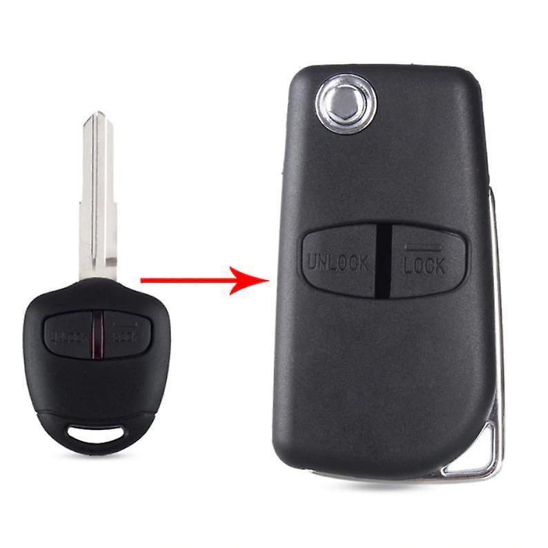 CherrysC 2/3 Buttons remote key shell for Mitsubishi Black 0001