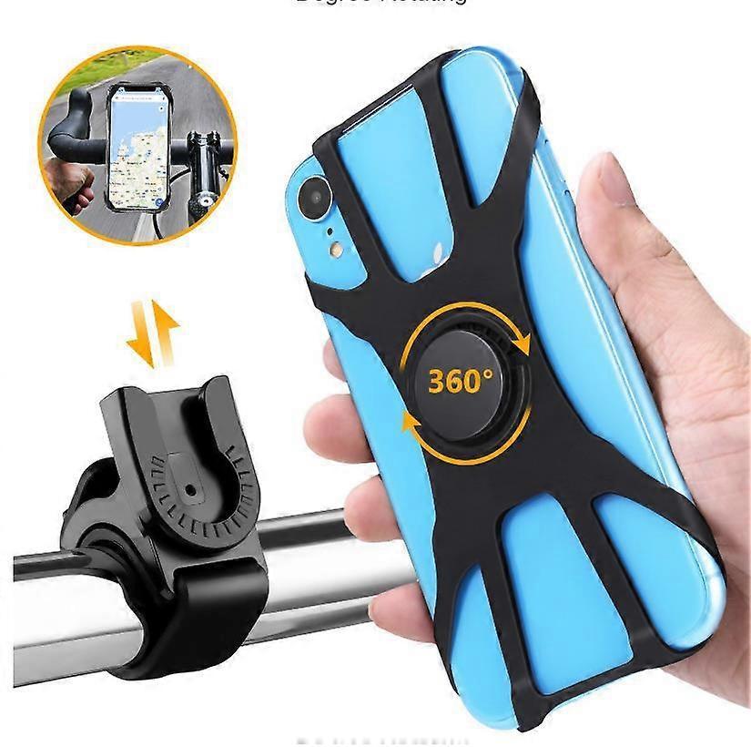 Zhiyi Bicycle Mobile Phone Holder, Smartphone Holder for Bicycle Handlebar Universal 360 Rotatable Mobile Phone Holder Bicycle Motorcycle and Elect...