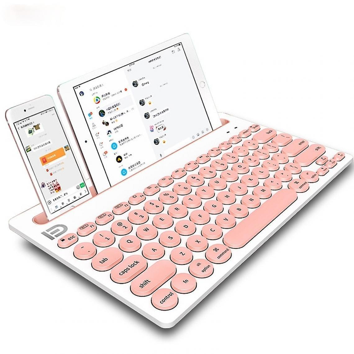 Sitabo Bluetooth Wireless Keyboard 76 Key Mini Keyboard For Ipad Tablets Mobile Phones Multi-device Keyboards Portable Pink Keyboard | Keyboard (pink)