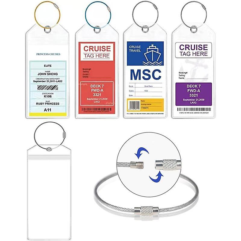 Vobobe 6Pcs Luggage Tag for Cruise Ship Essentials for NCL Princess Carnival Cruise Luggage Tags by Seavilia